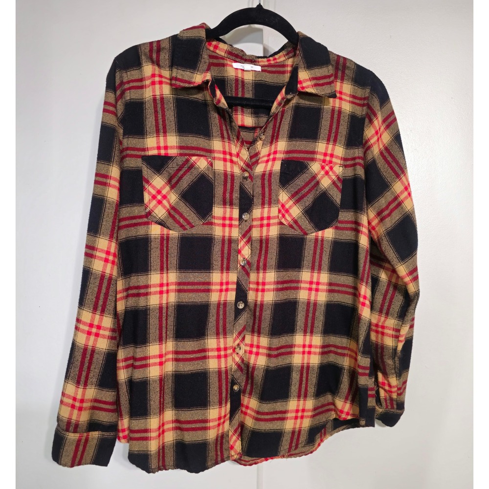 Maurices Plaid Flannel Button Down Long Sleeve Shirt Women's Size L EUC - Picture 3 of 8